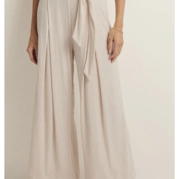 Z Supply Isla Pucker Knit Pant Whispering White - XS - Picture 5 of 7